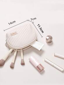 1個攜帶式化妝包、化妝品收納包、化妝品收納盒 - 米色 - 查看 3