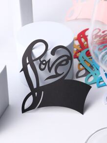 9pcs Letter & Heart Shaped Glass Marker - Multicolor - View 4