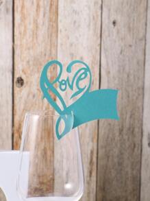 9pcs Letter & Heart Shaped Glass Marker - Multicolor - View 5