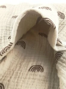 1 Gói Hộp Đựng Tã Em Bé Họa Tiết Cầu Vồng - Màu be - Xem 2