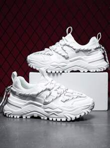 Thoải mái Và Đúng mốt Nam Ngoài trời Giày đi bộ Với Khối màu Thiết kế , Thích hợp Đối với Thành phố Đi làm , Khỏe mạnh Và Du lịch - trắng - Xem 1