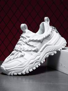 Thoải mái Và Đúng mốt Nam Ngoài trời Giày đi bộ Với Khối màu Thiết kế , Thích hợp Đối với Thành phố Đi làm , Khỏe mạnh Và Du lịch - trắng - Xem 2