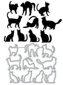 1 khuôn cắt hình mèo hoạt hình - Bạc - Xem 5