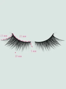 Himirell 10 对自然猫眼长交叉假睫毛，带延长尾部，适合日常和约会夜妆，必备美容工具条状睫毛，睫毛，睫毛，假睫毛 - 黑色 - 查看 4
