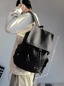 peach tree 多功能桃树大容量 PU 背包 圣诞男士包 度假旅行必备品 爸爸礼物 复古包 复古书包 旅行背包 运动包 笔记本电脑包 书包 趣味礼物包 男朋友礼物 黑色书包 书包，防水，笔记本电脑隔层，轻便，便携，商务休闲，男孩和男士，白领，非常适合返校，开学第一天，初中，高中