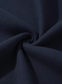 Manfinity Dauomo 男士素色加絨內裏運動衫 - 藏蓝色 - 查看 4