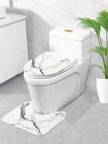 1 件大理石图案浴帘或 1 件浴室地毯家居浴室装饰地毯户外地毯门垫秋季装饰浴室配件返校入口装饰 - 彩色 - 查看 2