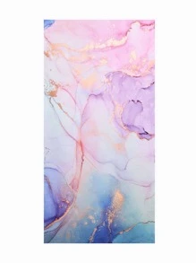 Manta de playa con estampado de mármol - Multicolor - Ver 1