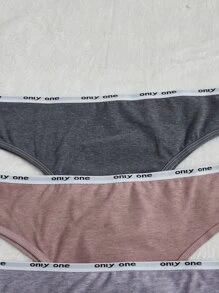 Plus 5pack Letter Tape Panty Sports - Multicolor - View 4