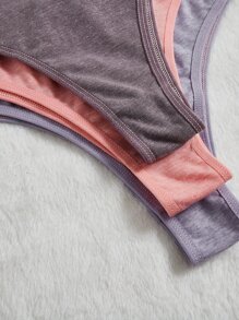 Plus 5pack Letter Tape Panty Sports - Multicolor - View 5