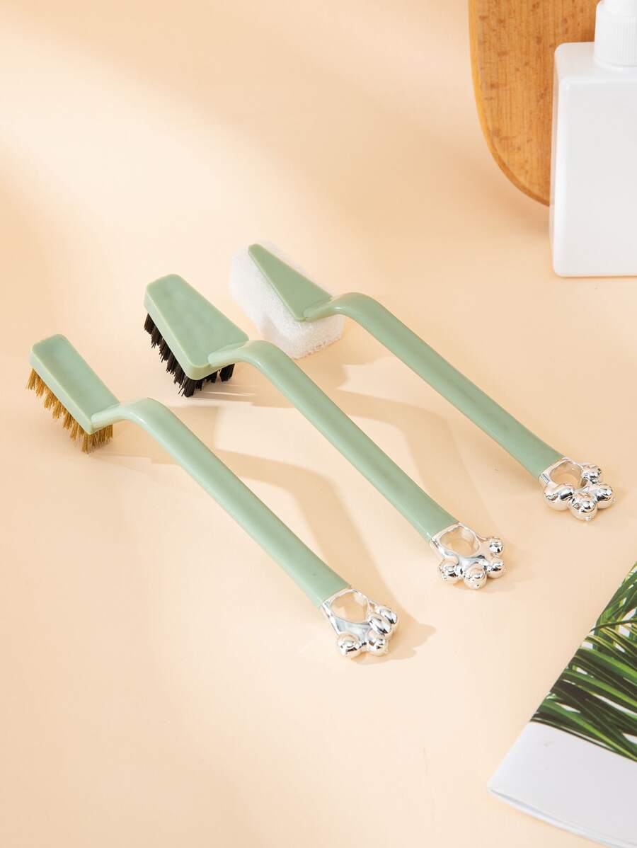 3pcs Paw Decor Multifunction Cleaning Brush - Multicolor - View 1