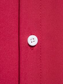 Manfinity Mode Men Solid Stand Collar Shirt - Red - View 4