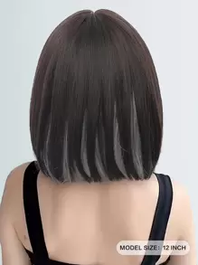 Tóc giả Bobo ngắn màu xám nhạt nổi bật màu đen có mái dài 12 inch thời trang dành cho nữ, tóc giả tổng hợp chịu nhiệt, tóc dùng hàng ngày, thân thiện với người mới bắt đầu, phù hợp cho nhiều dịp khác nhau, bao gồm Giáng sinh, Năm mới, Tiệc tùng, Kỳ nghỉ, Mùa đông - Nhiều màu - Xem 3