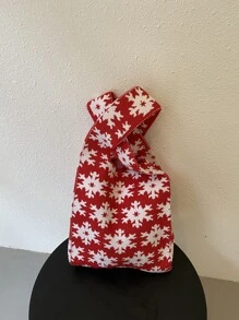 迷你雪花圖案鉤針編織袋 - 彩色 - 查看 1