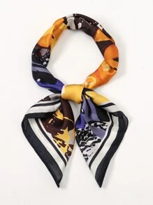 Pañuelo con patrón de dibujo - Multicolor - Ver 3