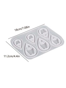 1入組貝殼和水滴設計DIY矽膠模具 - 白色 - 查看 4