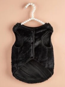 1 pieza Cazadora unicolor de mascota - Negro - Ver 1