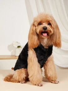 1 pieza Cazadora unicolor de mascota - Negro - Ver 2