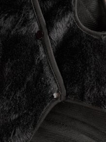 1 pieza Cazadora unicolor de mascota - Negro - Ver 5