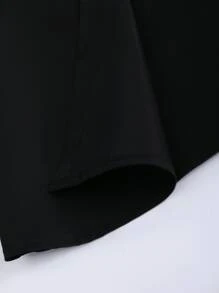 Manfinity Homme Men Plaid Print Pocket Patched Shirt Without Tee - Black - View 3