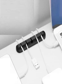 2入組黑色電纜夾線電纜管理USB電纜電源線夾用於汽車家庭和辦公室電纜整理器 - 黑色 - 查看 5