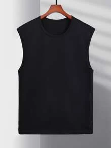 Manfinity EMRG Men Letter & Figure Graphic Tank Top - Black - View 2
