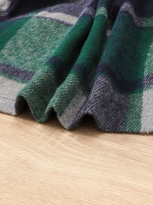 Niñitas Vestido 2 en 1 con estampado de cuadros ribete con fruncido - Multicolor - Ver 4