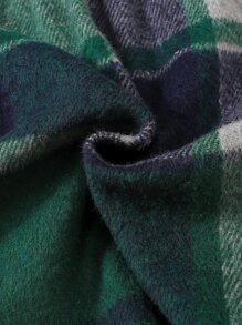 Niñitas Vestido 2 en 1 con estampado de cuadros ribete con fruncido - Multicolor - Ver 5