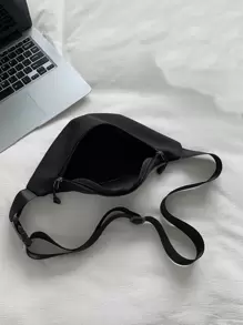 Zip Front Waist Bag Perfect For Outdoor Travel Sports, Lightweight, Portable - Black - View 5