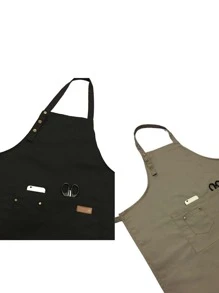 1pc Anti-fouling Random Color Apron, Thick Polyester Apron For Household