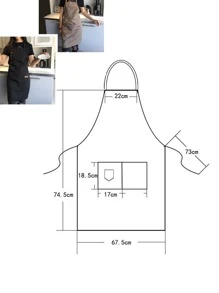 1pc Anti-fouling Random Color Apron, Thick Polyester Apron For Household