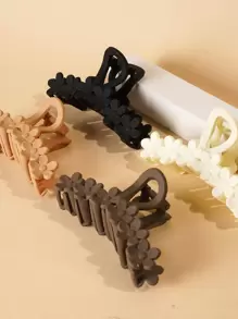 4pcs Cute Flower Decor Hair Claw For Daily Casual Outing Wear Claw Clips Hair Clips Hair Jaw Clip Hair Clamps Hair Clutch Hair Catcher Clip, School Stuff, College Fall Winter Hair Accessories For Women For Vacation Outfits Woman Summer - Multicolor - View 2