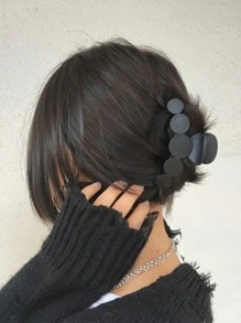 圓形裝飾髮爪 - 黑色 - 查看 2