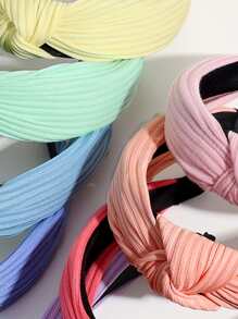 8pcs Multicolor Knot Decor Headband,Pink Accessories,Hairband,Hair Hoop,Hairband,Hair Hoop Headbands Head Accessories - Multicolor - View 3