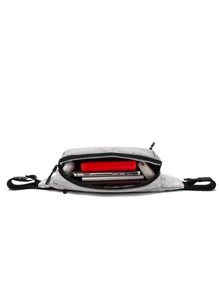 TINYAT 男士腰部字母圖案包胸包 - 灰色 - 查看 4