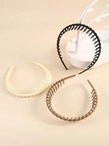 3 piezas Diademas con diseño ondulado para uso casual - Multicolor - Ver 2