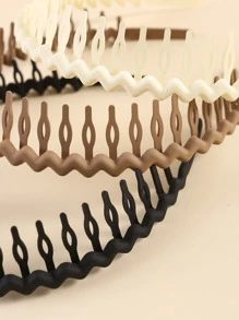 3 piezas Diademas con diseño ondulado para uso casual - Multicolor - Ver 3