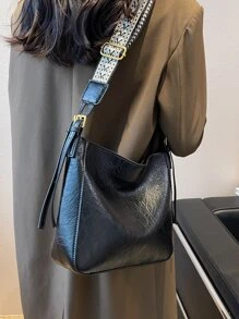 防水、輕巧、商務休閒女式大容量百搭包、手提包斜背包、時尚包適合工作和學校簡約拉鍊流浪漢包適合青少年女大學生、菜鳥和白領完美適合辦公室、學院、工作、商務, 通勤,國中, 高中, 小學 - 黑色 - 查看 5