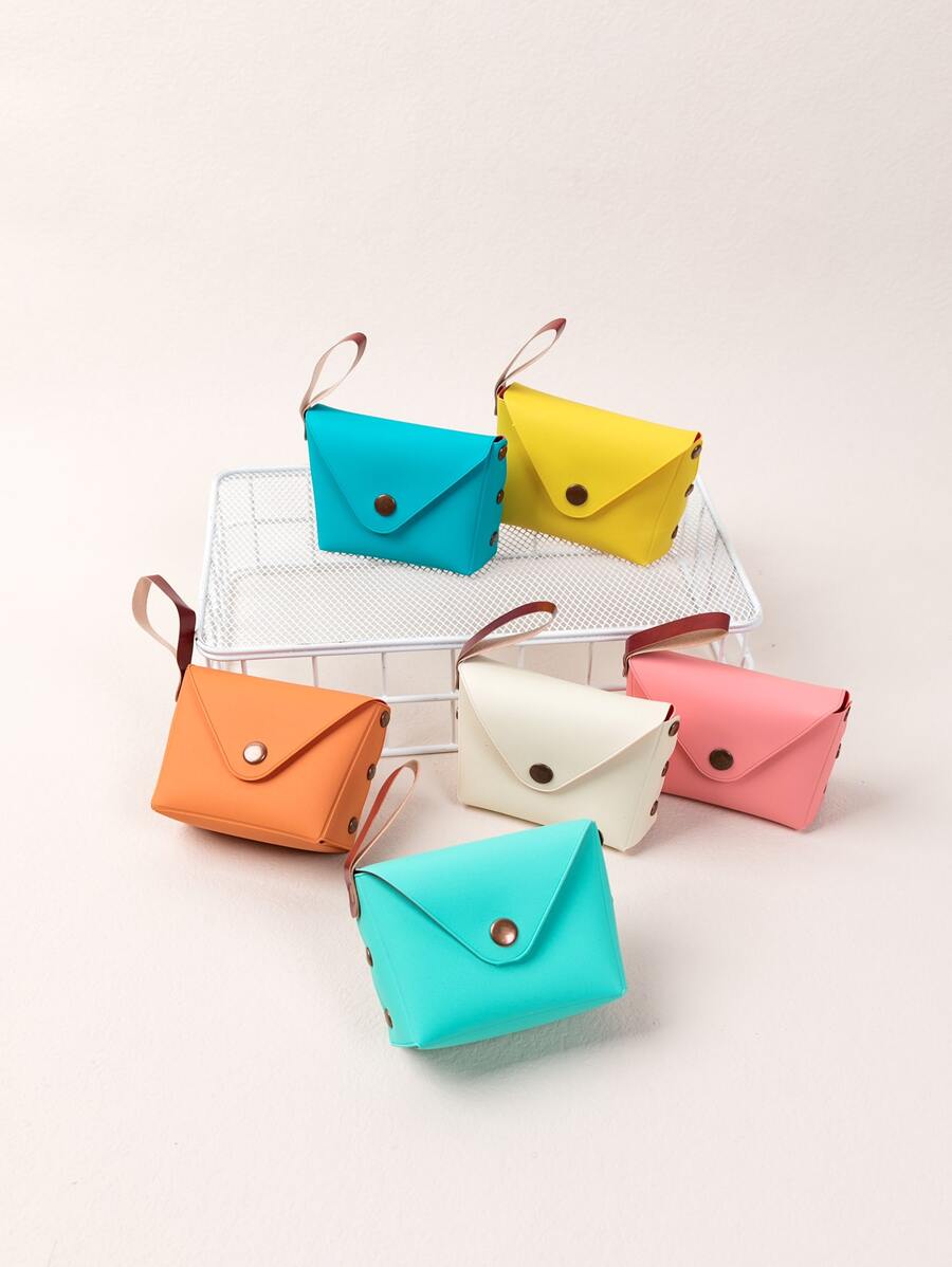 1pc Random Snap Button For Women Wallet Mini Wallet Purse Wallet Coin Wallet Travel Wallet - Multicolor - View 1