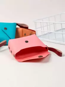 1pc Random Snap Button For Women Wallet Mini Wallet Purse Wallet Coin Wallet Travel Wallet - Multicolor - View 3