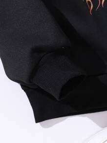 女孩汽車和字母圖案連帽衫