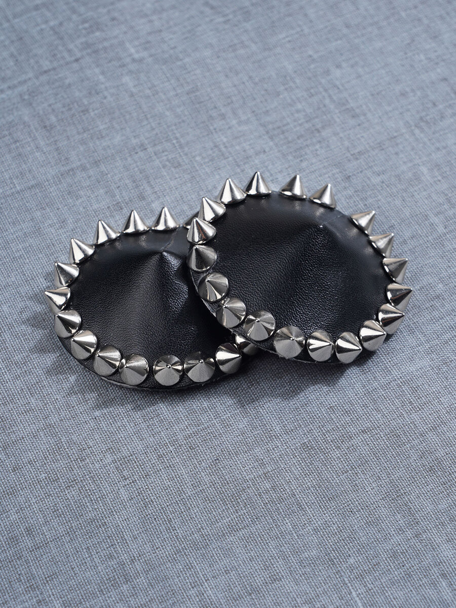 1 par Cubierta de pezón tachuela - Negro - Ver 1