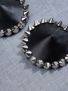 1 par Cubierta de pezón tachuela - Negro - Ver 4