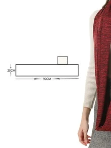 Space Dye Pocket Detail Infinity Scarf - Burgundy - View 3