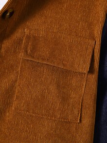 Toddler Boys Colour Block Flap Pocket Shirt Without Tee - Multicolor - View 5