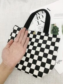1 gói Túi đựng đồ ăn trưa họa tiết bàn cờ, Hộp đựng hộp đựng đồ ăn trưa di động ngoài trời - Nhiều màu - Xem 3