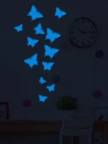 12張夜光蝴蝶貼紙