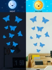 12張夜光蝴蝶貼紙