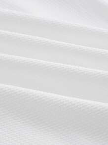 SHEIN EZwear Seam Front Solid Tube Bodycon Dress - White - View 3