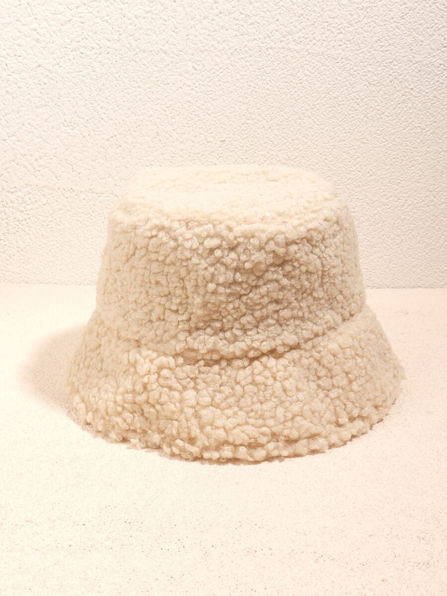 Solid Bucket Hat - Beige - View 1